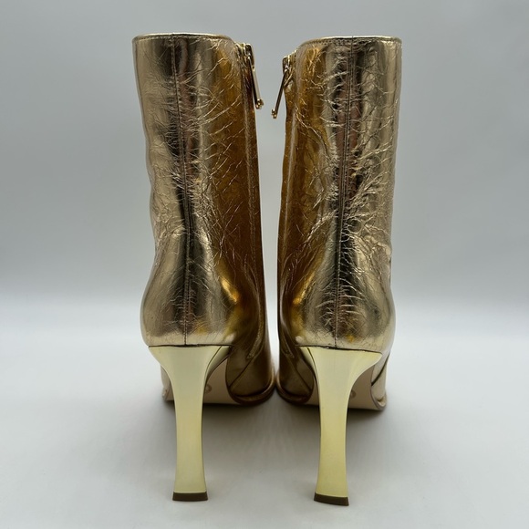 MICHAEL Michael Kors Kelsea Bootie Pale Gold Leather Heeled Ankle Boots 6M NWB - Picture 8 of 12
